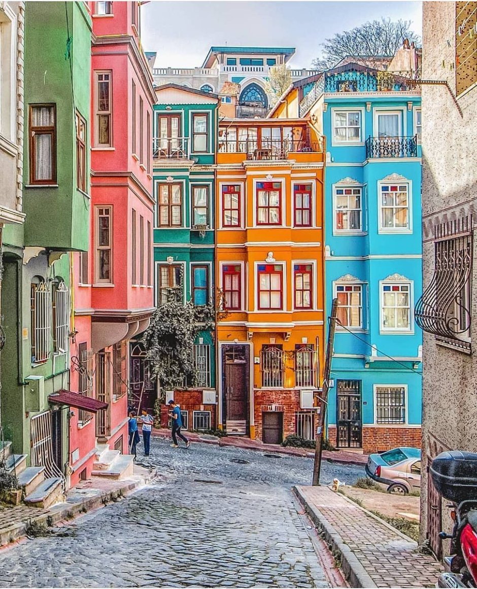 Балат район Стамбул разноцветные домики