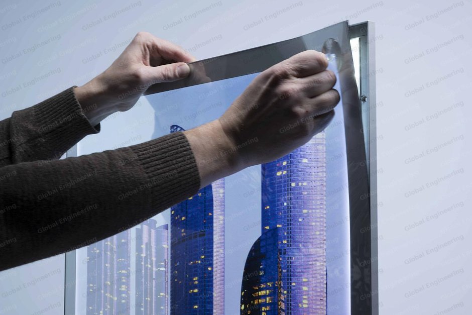 Односторонний алюминиевый профиль MAGNETICPANEL 12 мм