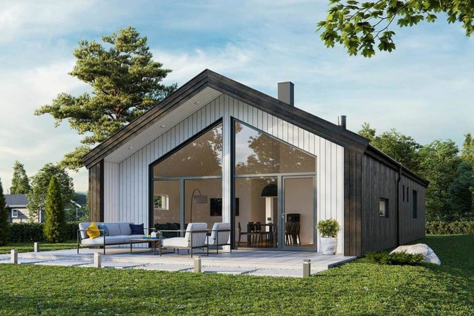 Проекты одноэтажных домов в современном скандинавском стиле
