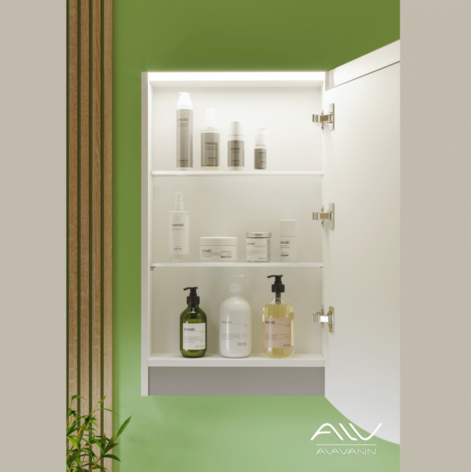 Шкаф зеркальный Alavann Crystal 45