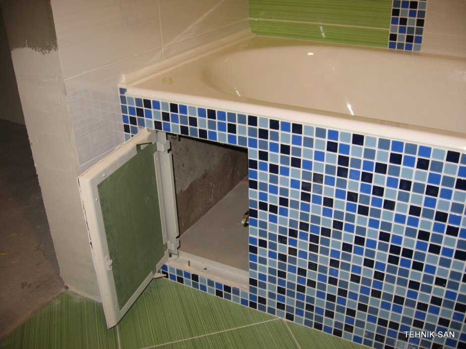Экран для ванны из плитки