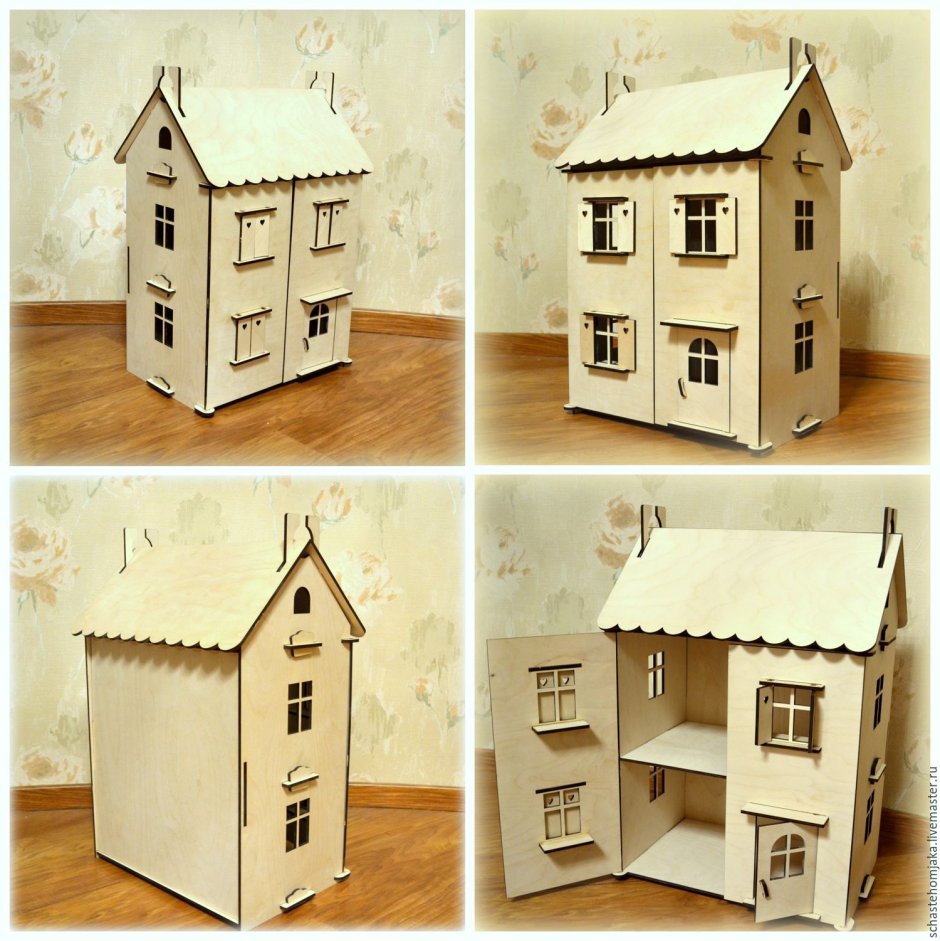 Домик из фанеры поделка