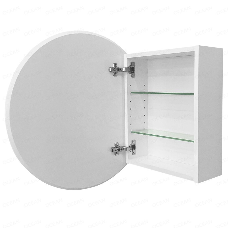 Cibo Design 600mm White circle Mirror Cabinet Москва