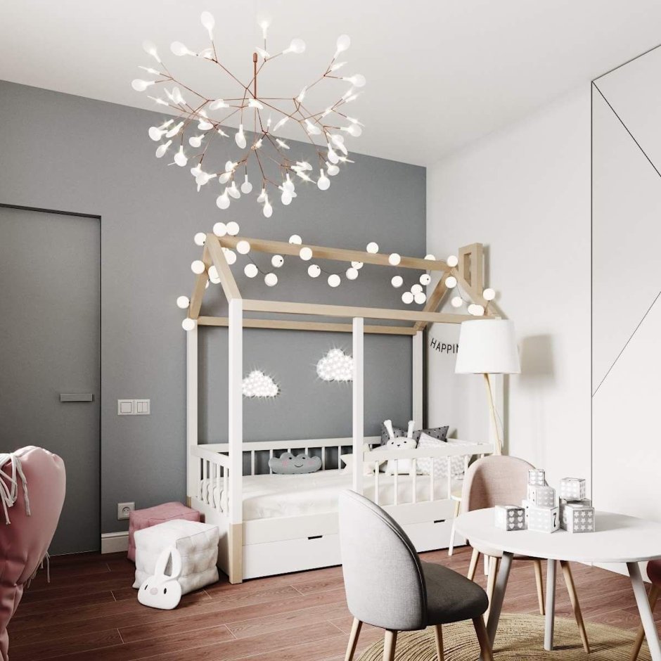 Люстра в комнату для девочки