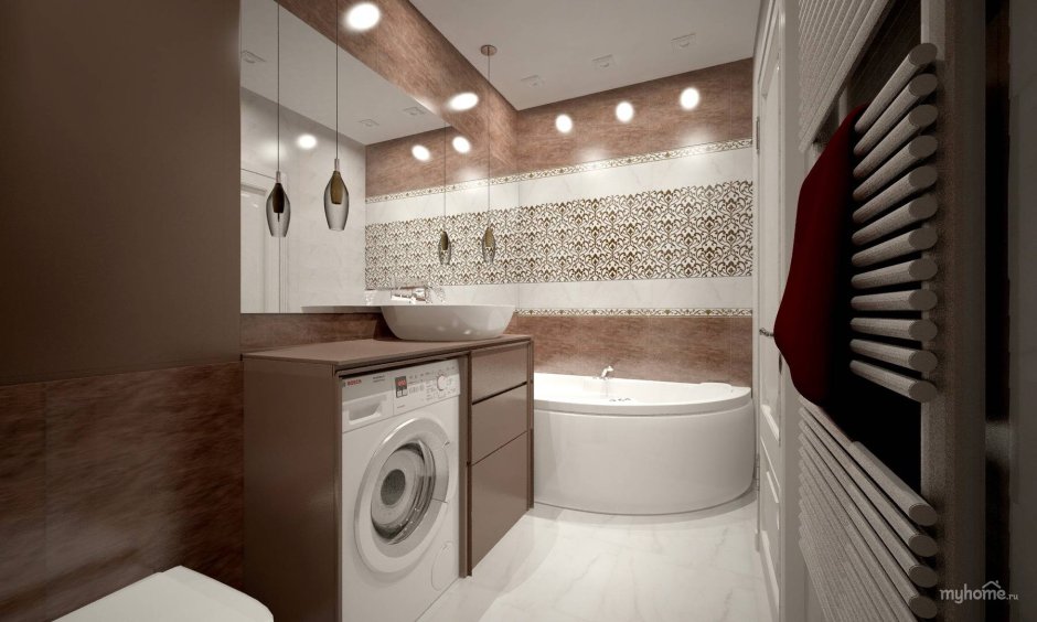 Дизайн ванной комнаты эконом