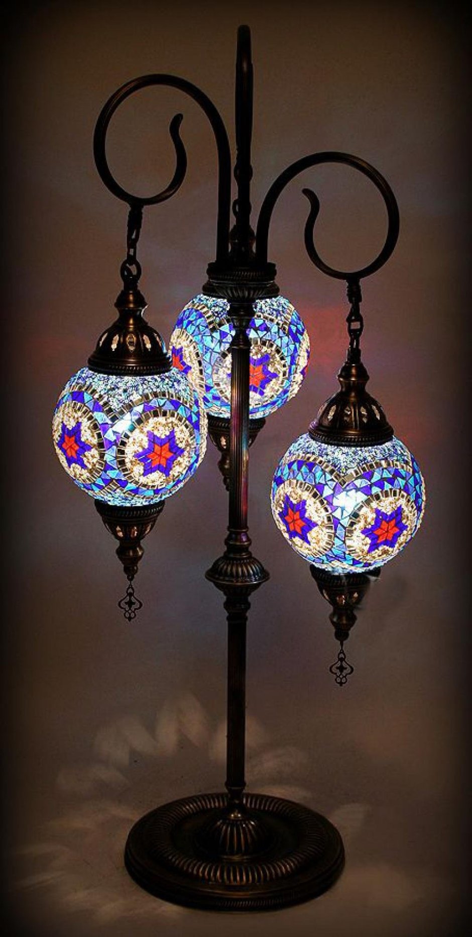 Светильники из разноцветного стекла Восточная