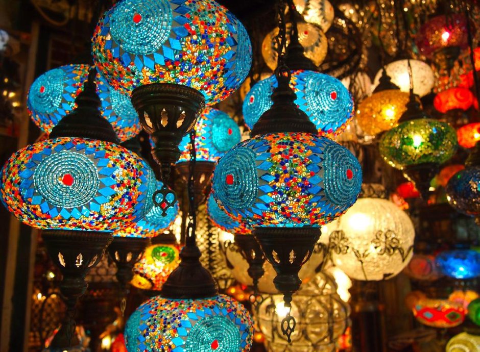 Гранд базар в Стамбуле лампы