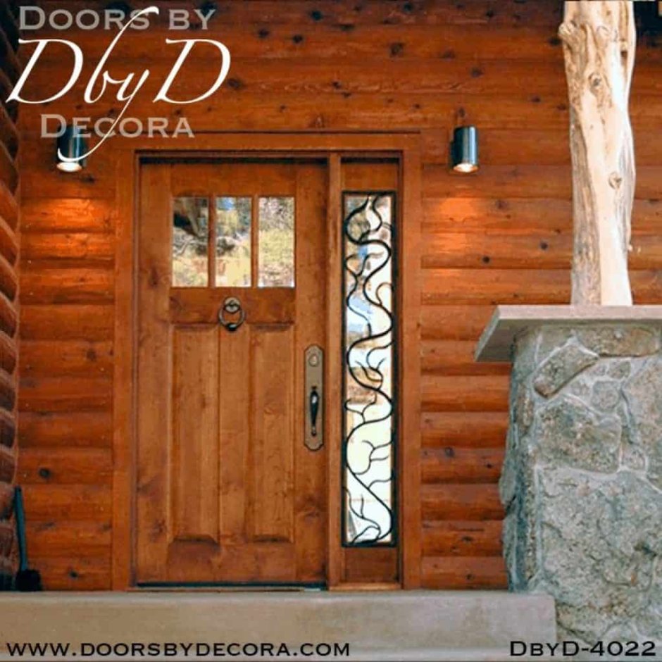 Дверь в деревянный дом входная деревянная