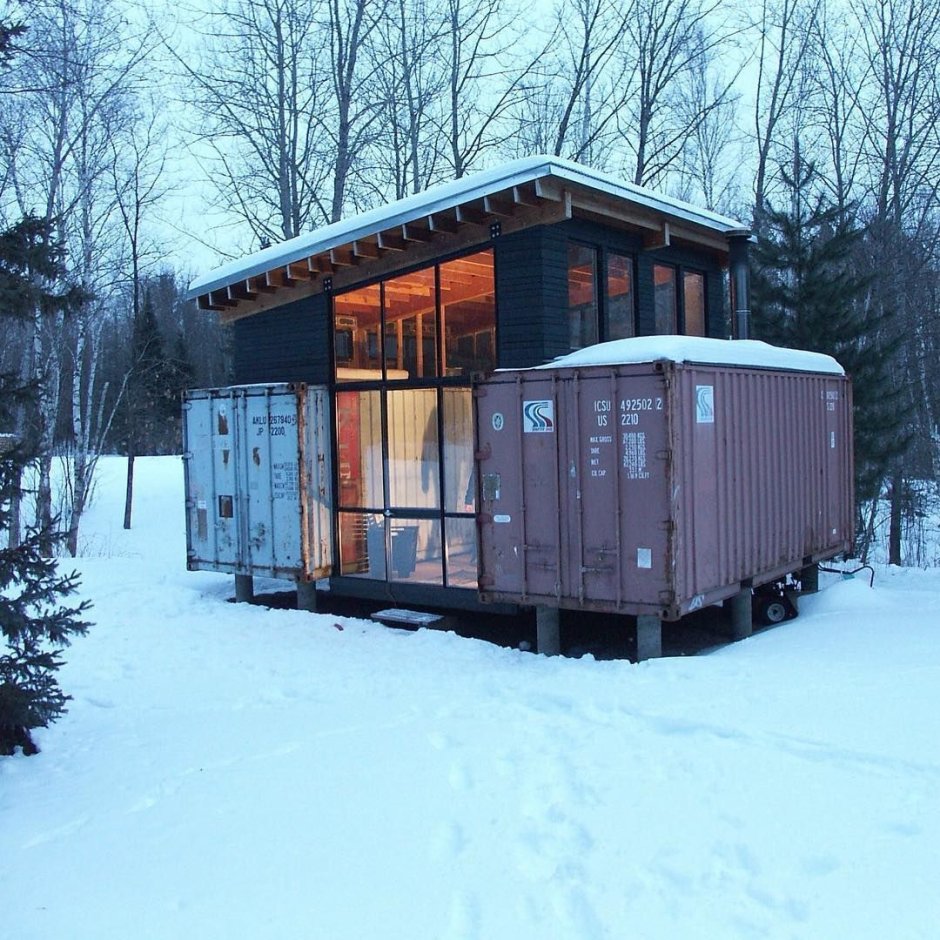 Зимний дом из контейнеров