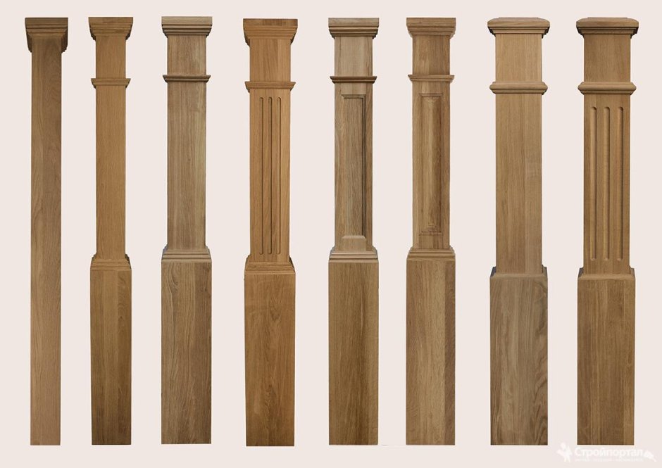 Начальные столбы для деревянных лестниц