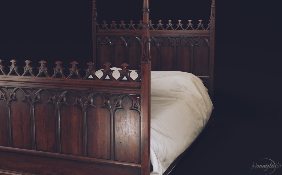 Кровать Готика 3д модель
