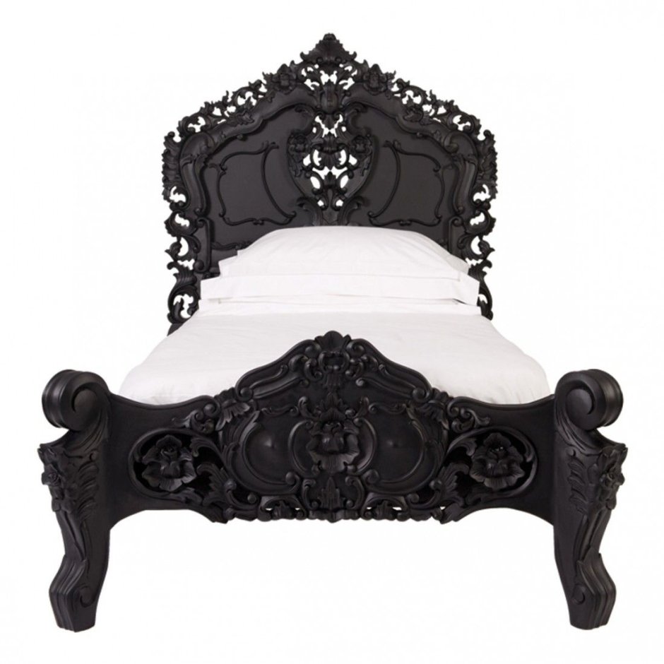 Односпальная кровать в готическом стиле
