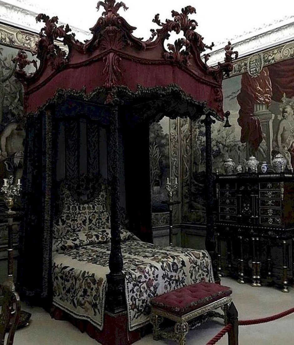Викторианская Готика интерьер спальни