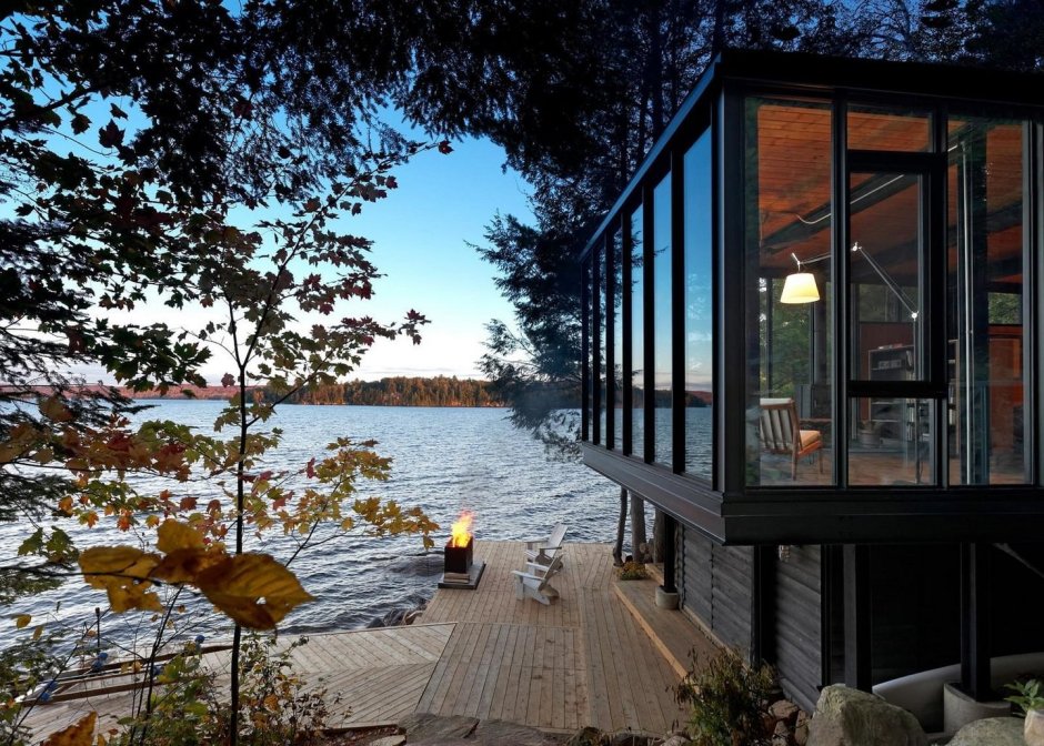 Дом архитектора на берегу озера в Канаде - HQROOM