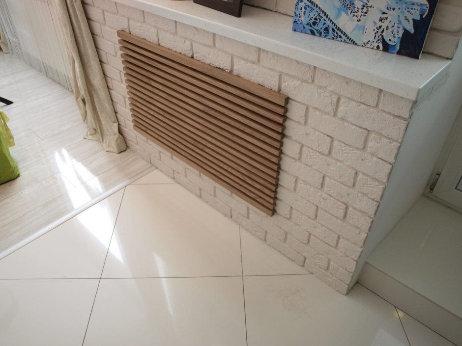 Экран для батареи в ванной