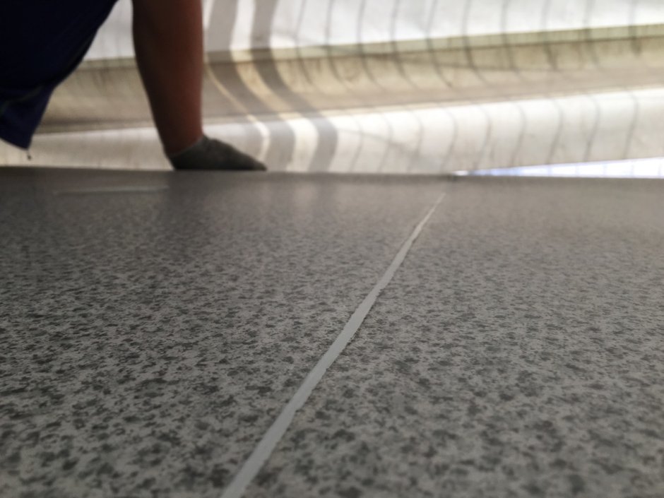 Laying of the Rubber coating