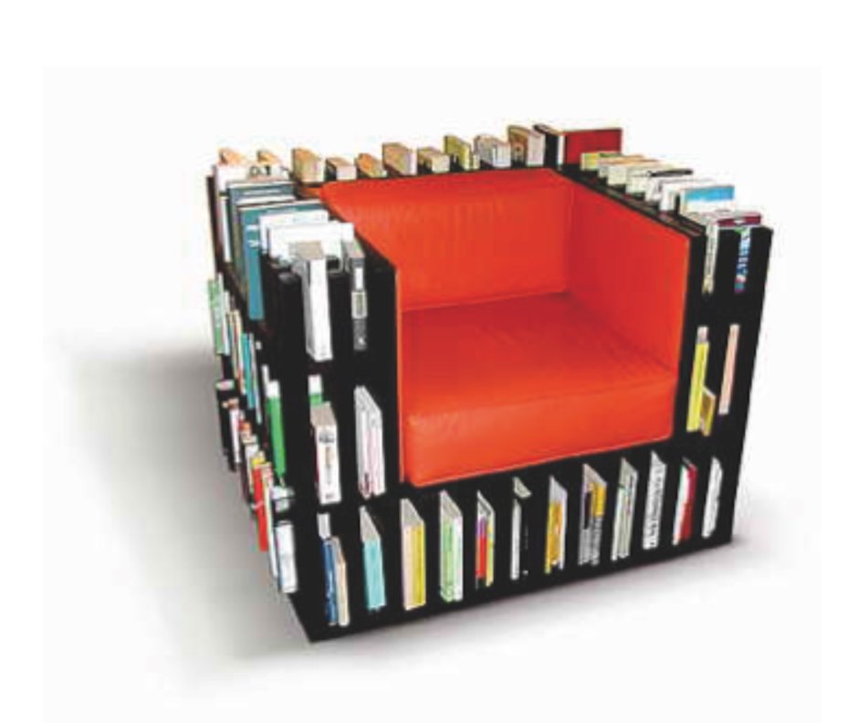 Кресло с книжными полками