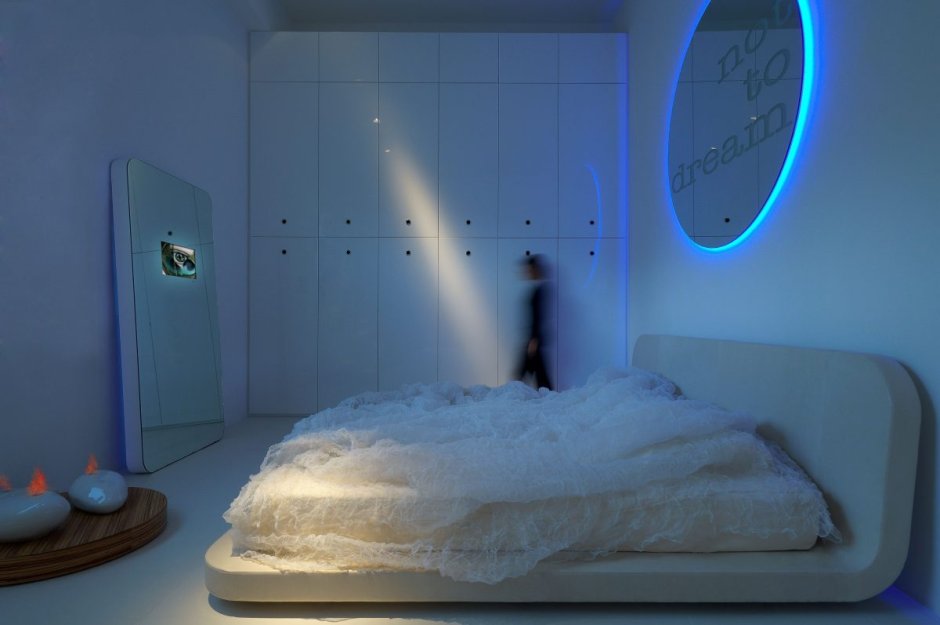 Комнаты с подсветкой светодиодной спальня