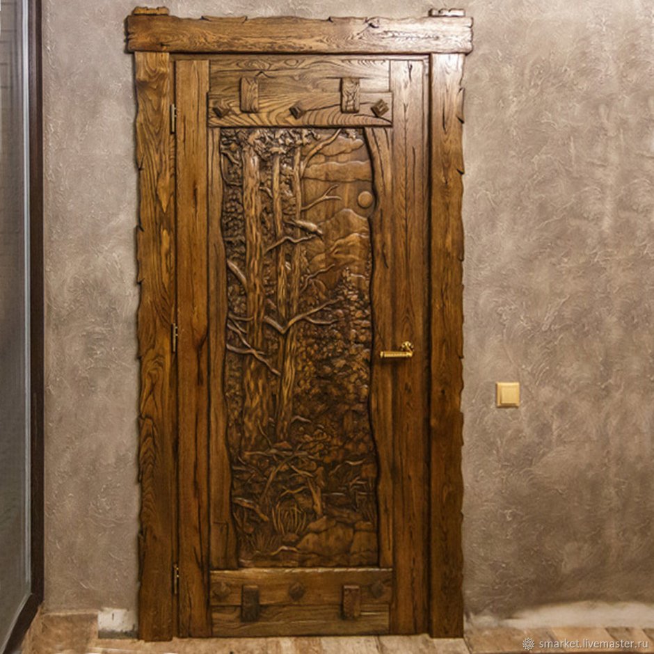 Резные входные двери