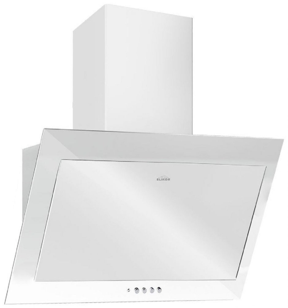 Вытяжка Elikor коралл 60п-430-к3д белый/белое.стекло