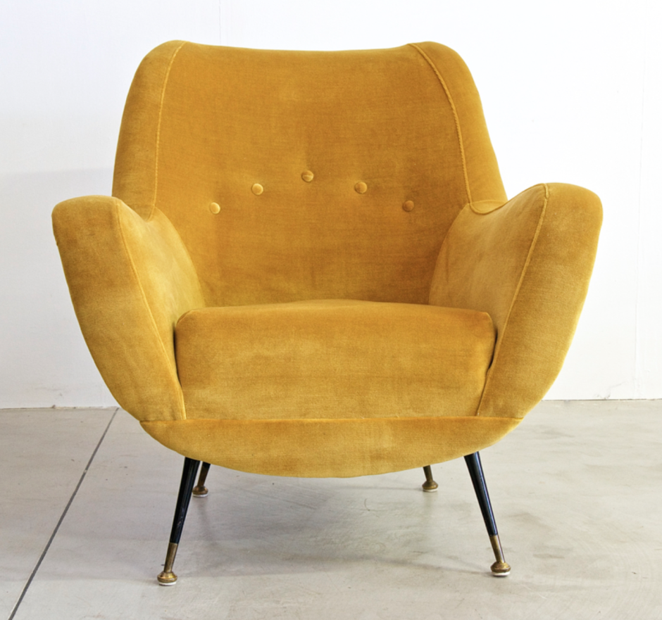 Кресло Кано Velvet Yellow