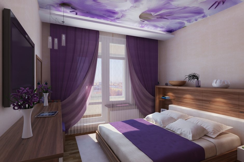 Фиолетовый потолок