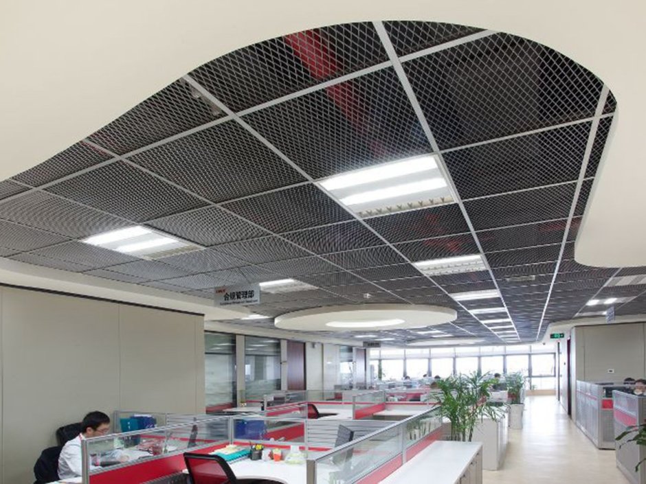 Потолок подвесной ПВС колекцияmesh Tbar 600-600