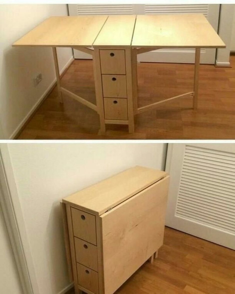 Раскладной стол для шитья из шкафа