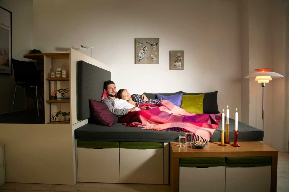Компактная мебель для однокомнатной квартиры
