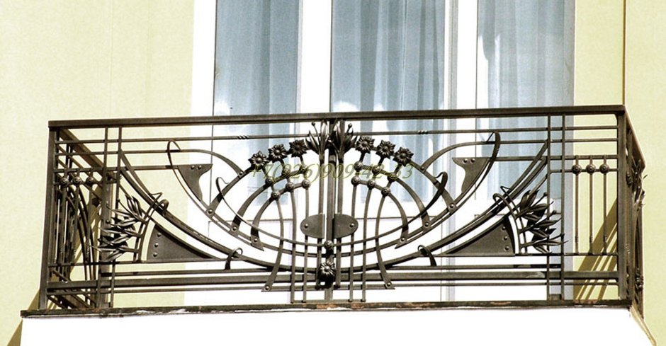 Кованые ограждения балконов Модерн