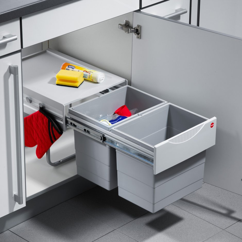 Ведро Hailo Raumspar Tandem, 36 л Light Grey