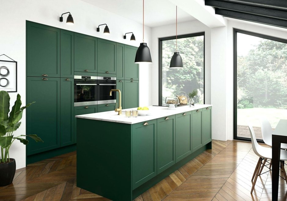 Кухонный гарнитур ikea темно зеленый