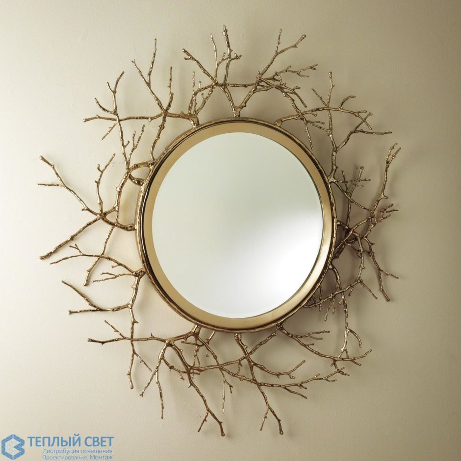 44 " Round Twig Mirror