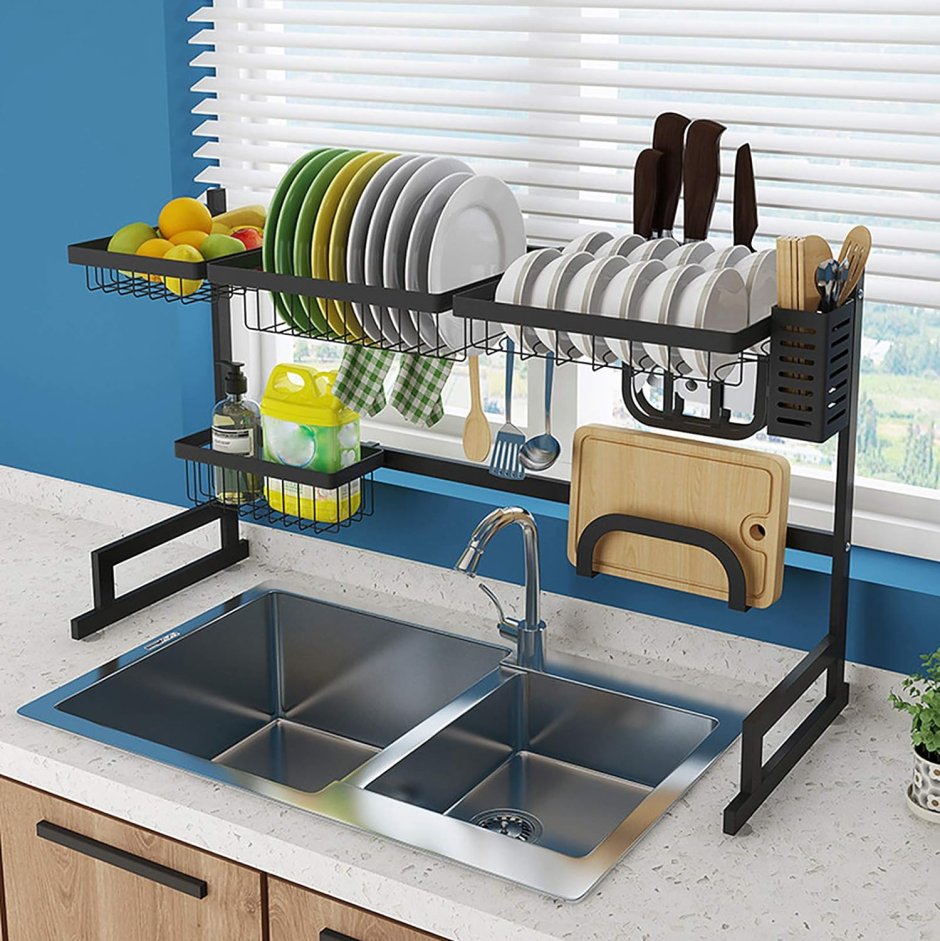 Retractable Kitchen dish Drain Rack стеллаж