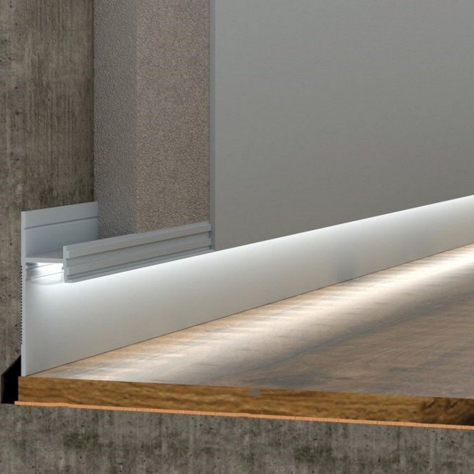 Теневой плинтус скрытого монтажа 30 мм