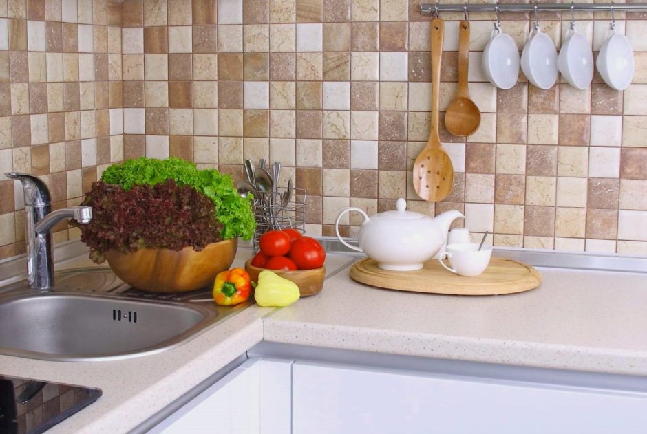 Фартук для кухни из плитки