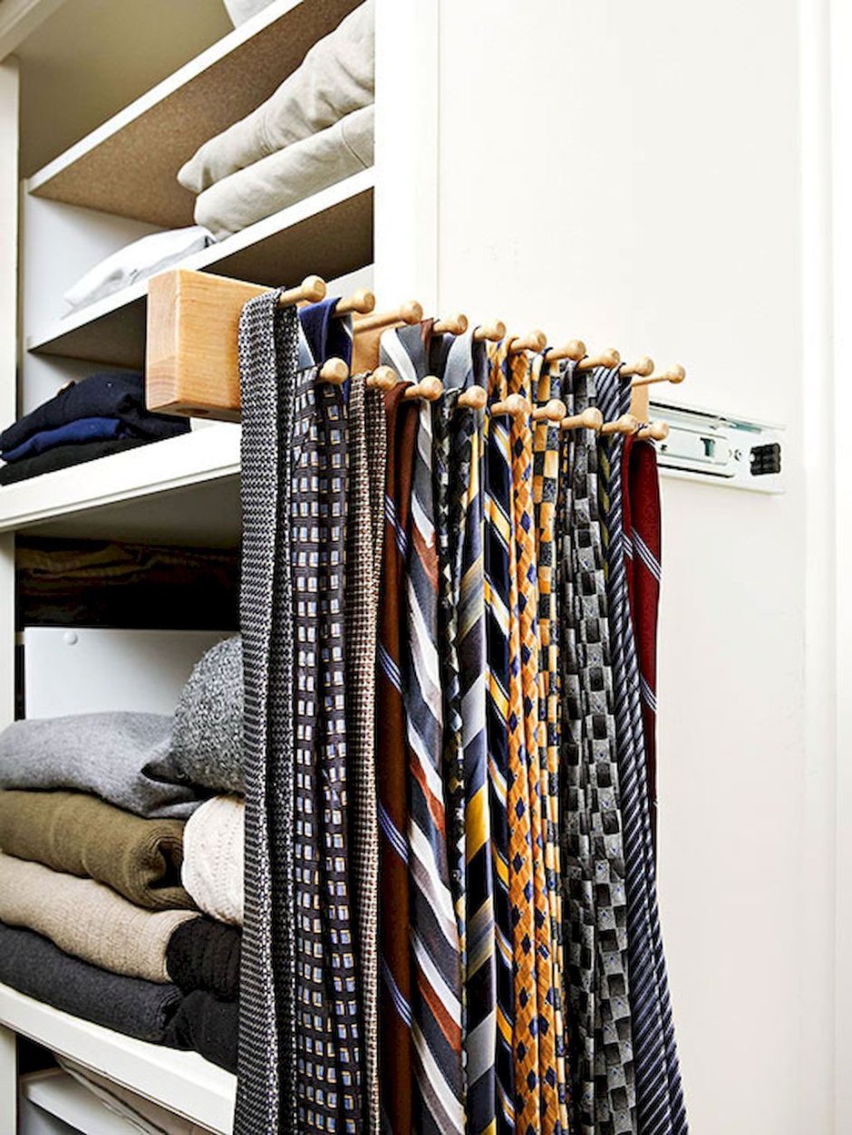 DIY Closet Design Tie Rack