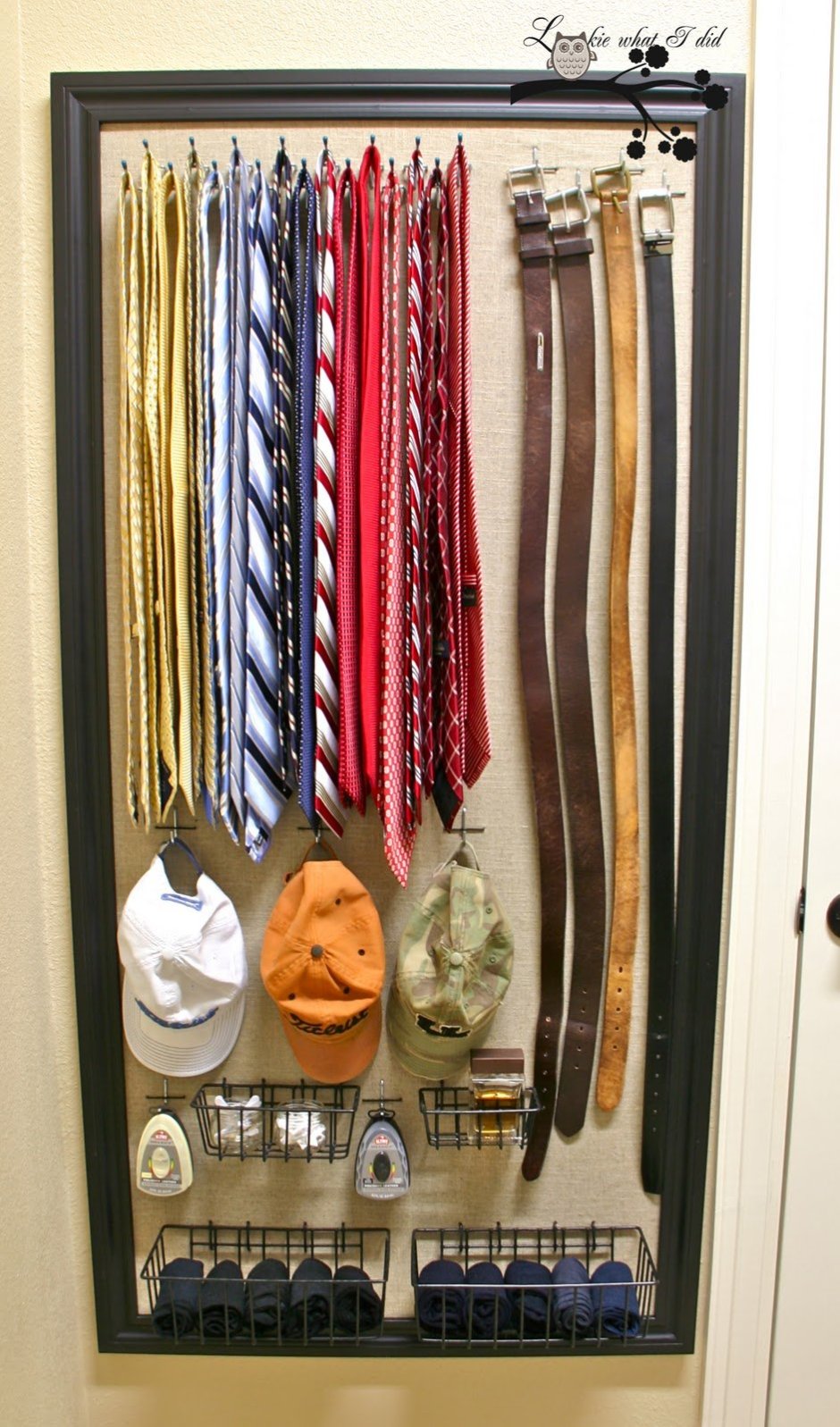 Хранение галстуков в шкафу