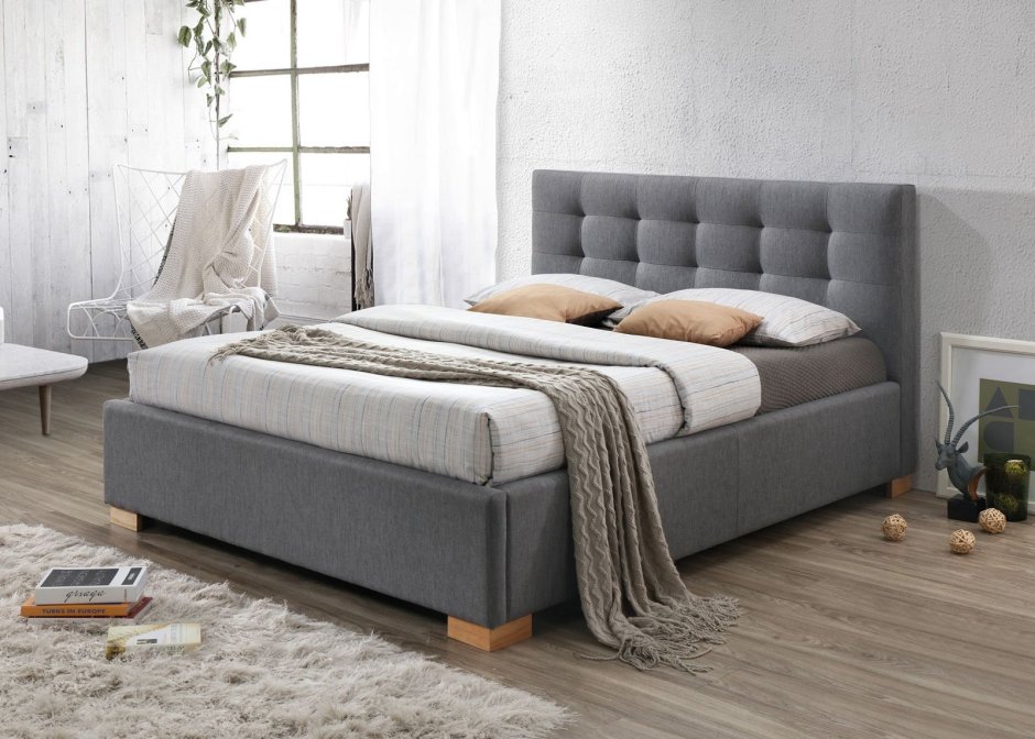 Кровать Signal Ines 160, серый