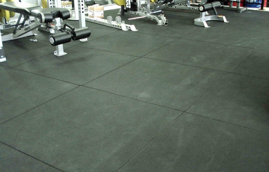Плитка резиновая 1000х1000х30 черная Gym Power
