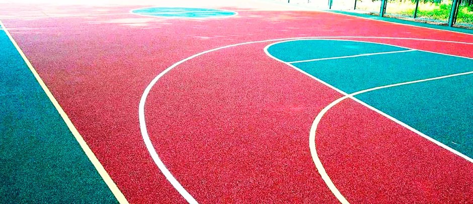 Резиновое покрытие для баскетбольной площадки