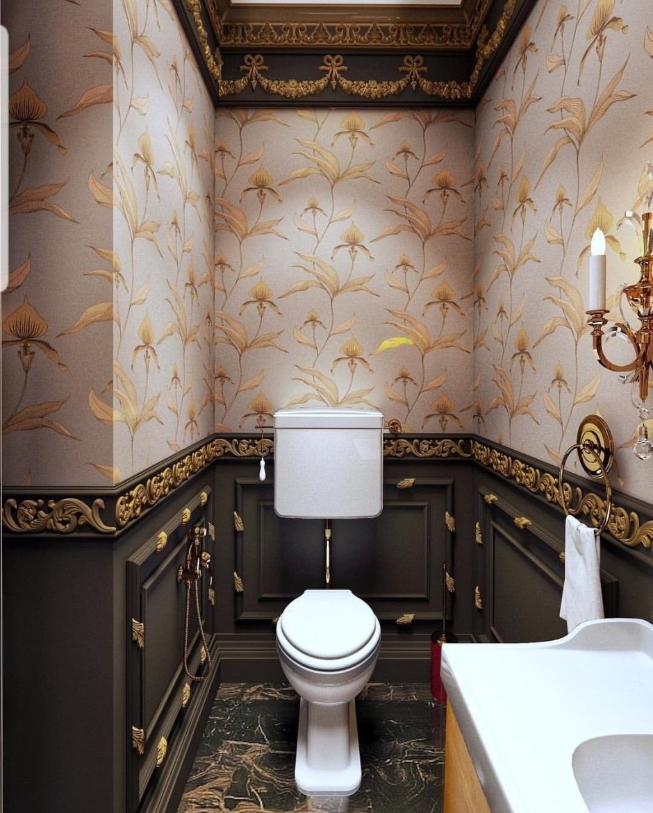 Туалетная комната в классическом стиле