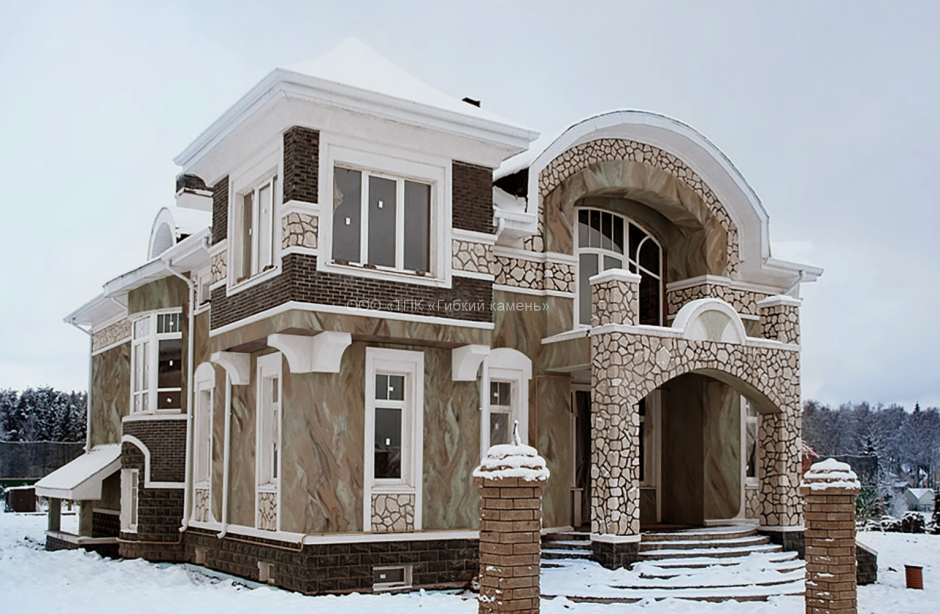 Гибкий мрамор фасад