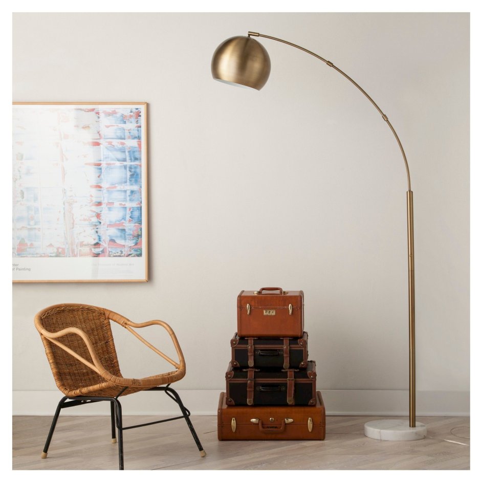 Торшер Delamp Anish Gold