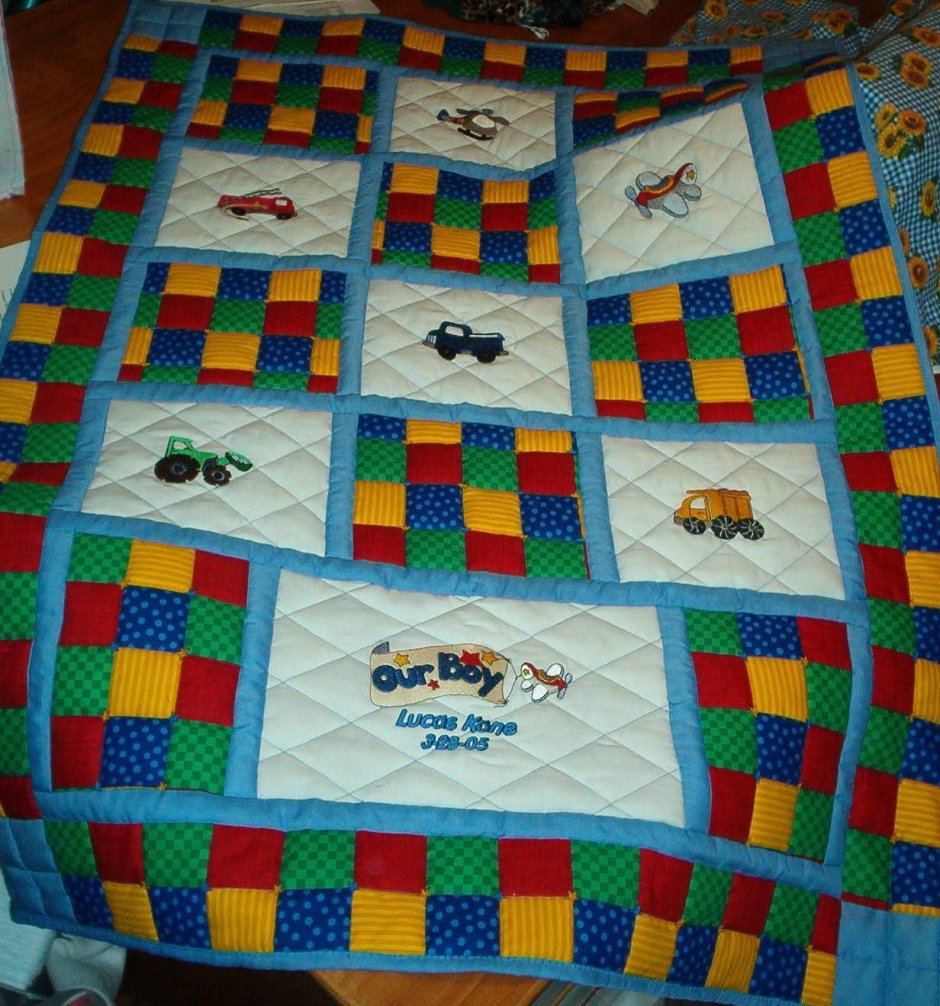 Лоскутное одеяло для мальчика