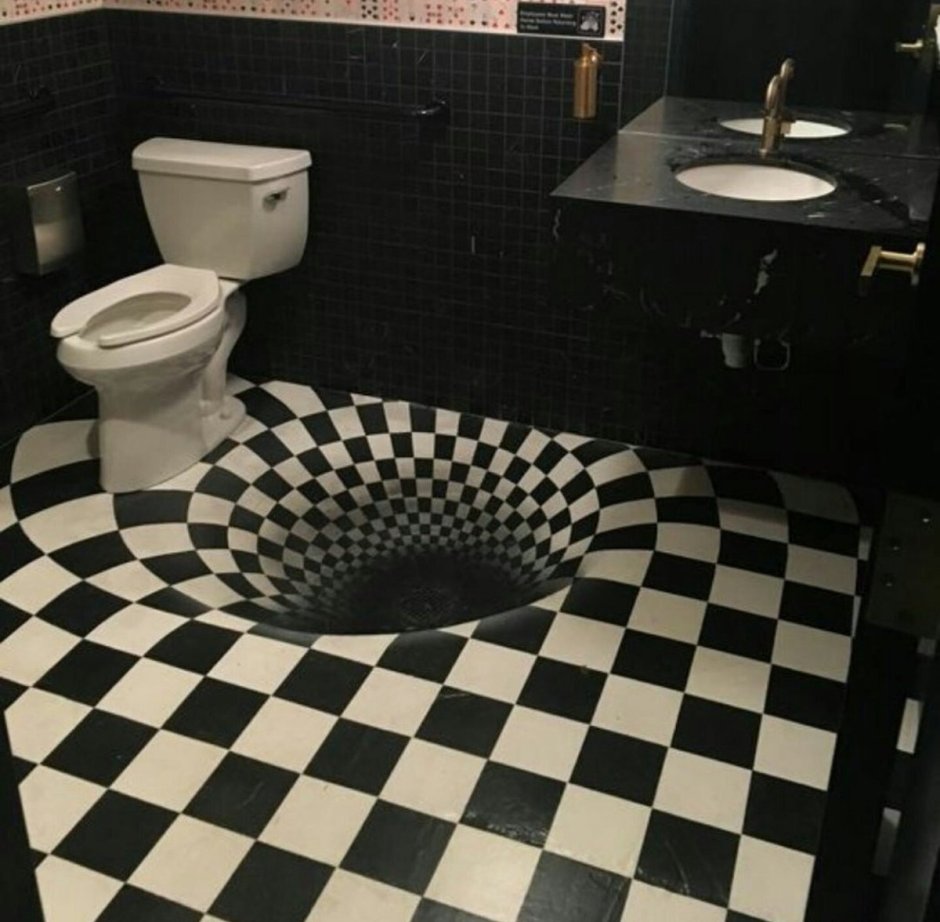 Необычный пол в ванной