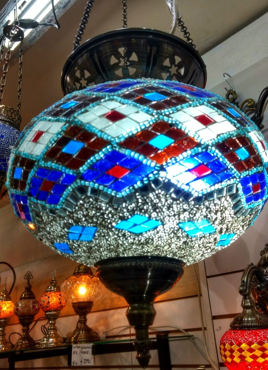 Восточные лампы из цветного стекла