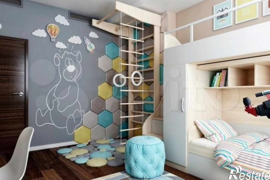 Интерьер детской комнаты для мальчика 3 лет