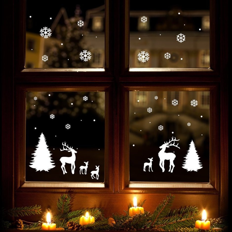 Новогоднее праздничное окно