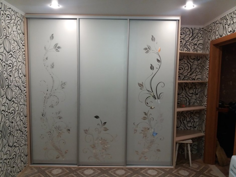 Шкаф купе 2000х2400х600 с матовыми стеклами